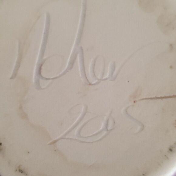 Naher Clay in Motion Purple Passion Handwarmer Mug Cup Left Hand Signed 14 oz - Picture 7 of 9